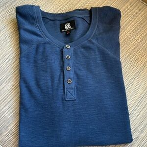 Men’s Henley style blue shirt-NWOT